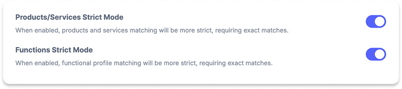 Strict Comparability Mode toggle